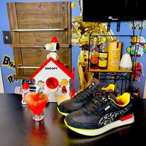 Puma X Future Rider Sneakers Limited Edition sketches of Charlie Brown & Snoopy
